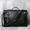 Cartable en Cuir Noir Homme