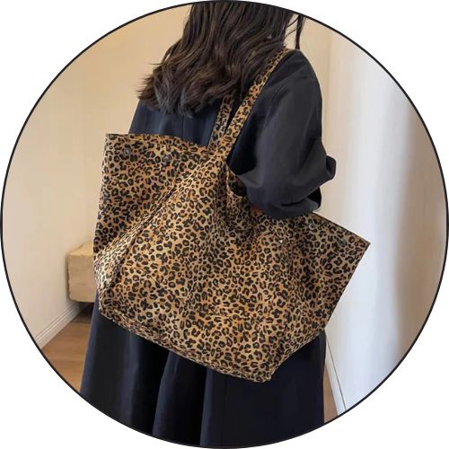 sac cabas leopard pour femme de chez casacabas