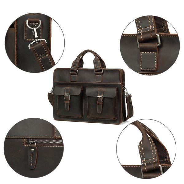 Sacoche Porte-documents En Cuir Des PTT (ancienne Poste) - Neuf Sans étiquette - Style Vintage Bureau