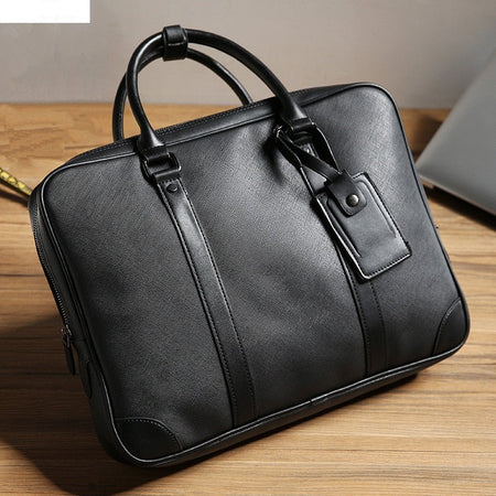 Sac Porte Document Homme - Simili Cuir Noir