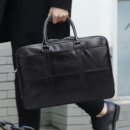 Porte Documents Simili Cuir Noir