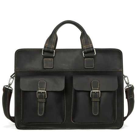 Sacoche Cuir Porte Document Noir