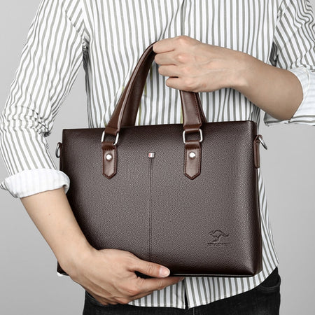 Porte Document Simili Cuir Marron