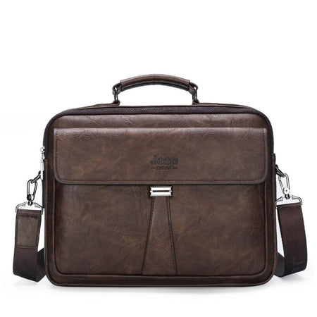 porte documents homme en cuir foncé