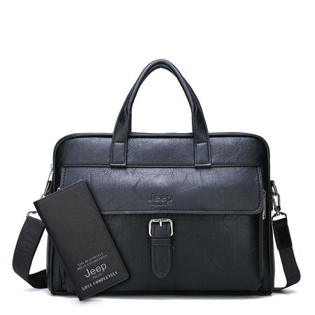 Porte Document Ordinateur Homme Noir + Cadeau OFFERT